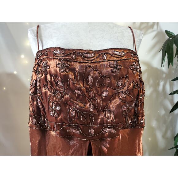 Vtg Morgan and Co Split Empire Waist Gown Dress 22 Fairy Grunge Whimsigoth Prom - Picture 5 of 14